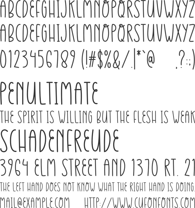 White Farmhouse font preview