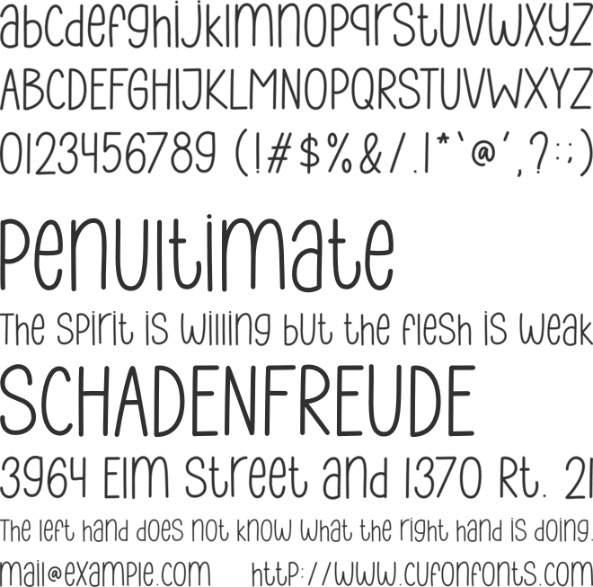 Be You font preview