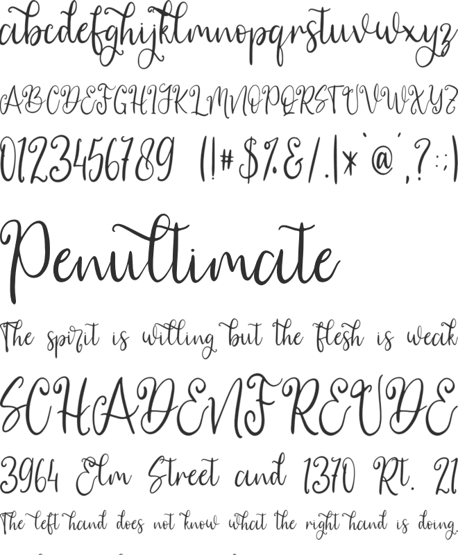 Berrylove - Personal Use font preview