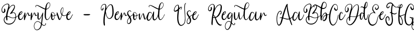 Berrylove - Personal Use font download