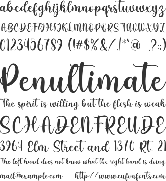 Thankful Santa font preview
