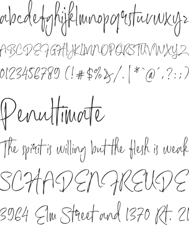 Misopen font preview