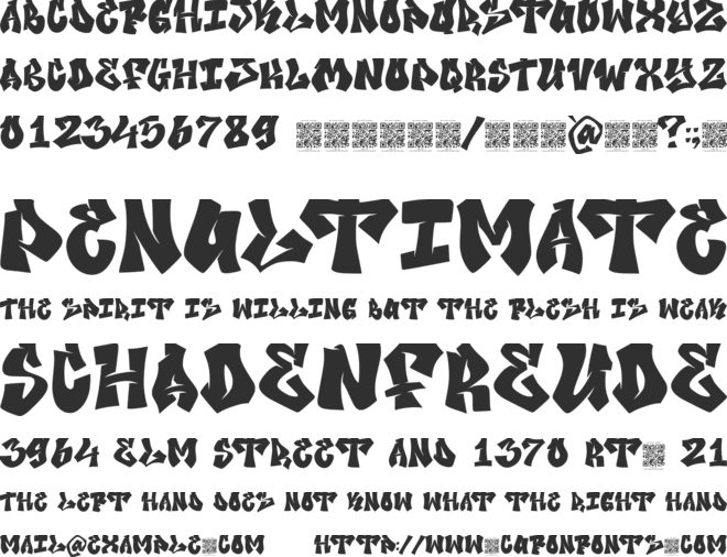 Bomber Wall font preview