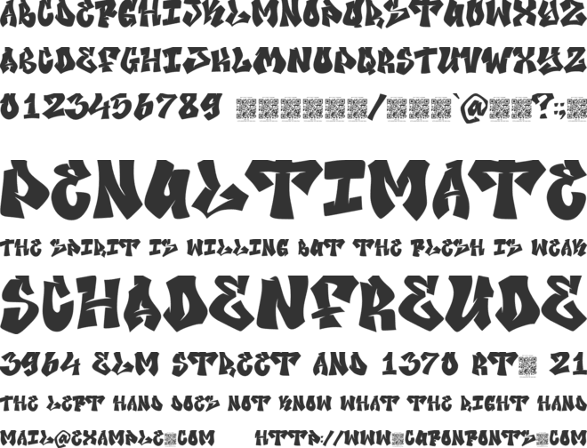 Bomber Wall font preview