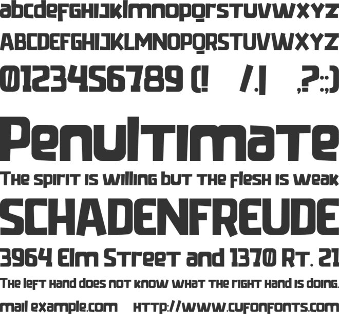 Radicalyps font preview