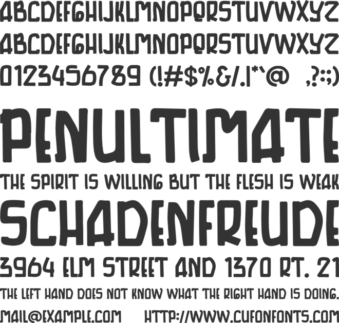 Saburo font preview