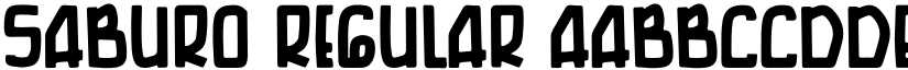 Saburo Regular font