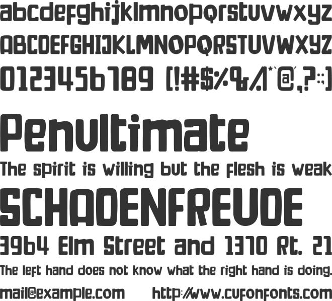 San Francisco Night font preview