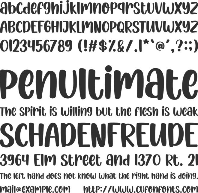 Brownie The Bear font preview