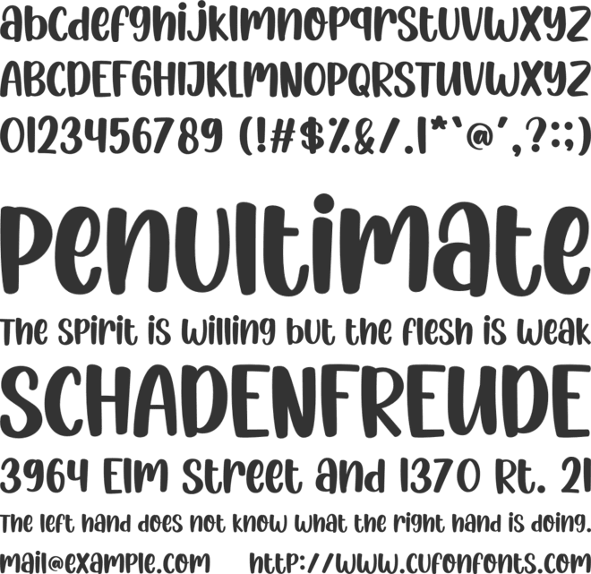 Brownie The Bear font preview