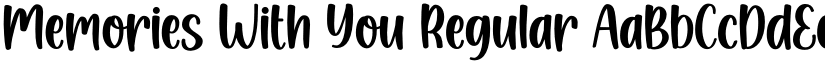 Memories With You Regular font