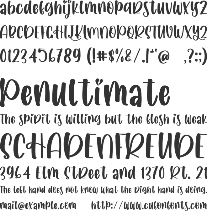 Brokenlove font preview