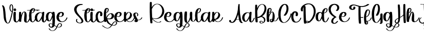 Vintage Stickers Regular font