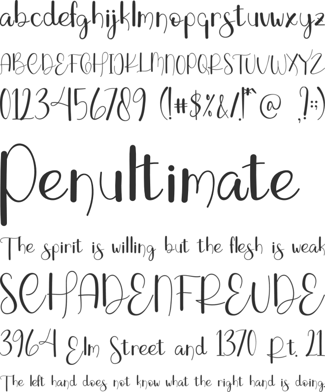 My Way font preview