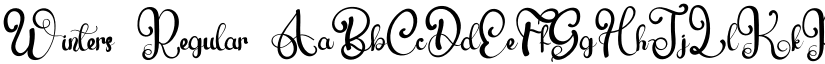 Winters Regular font