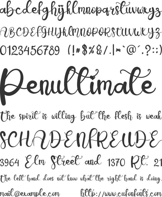 Romantic Farmhouse font preview