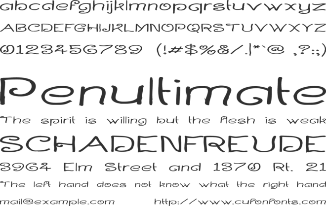 Curlmudgeon Wideside font preview