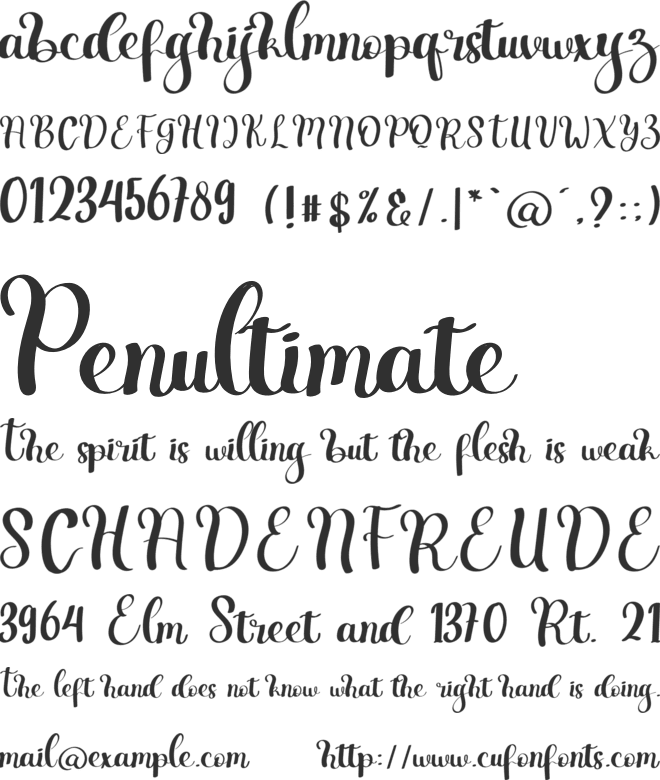 Romantic Signature font preview
