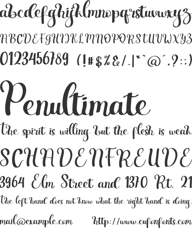 Romantic Signature font preview