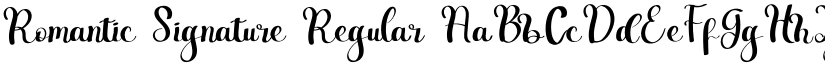 Romantic Signature Regular font
