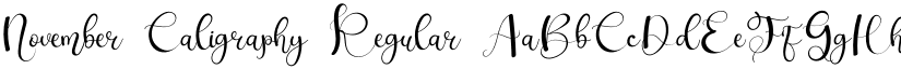 November Caligraphy Regular font