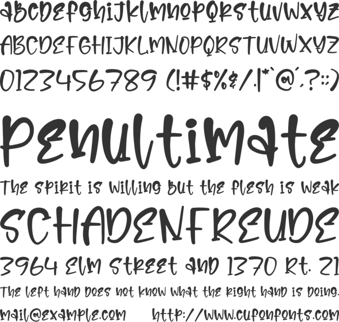 Morning Cake font preview