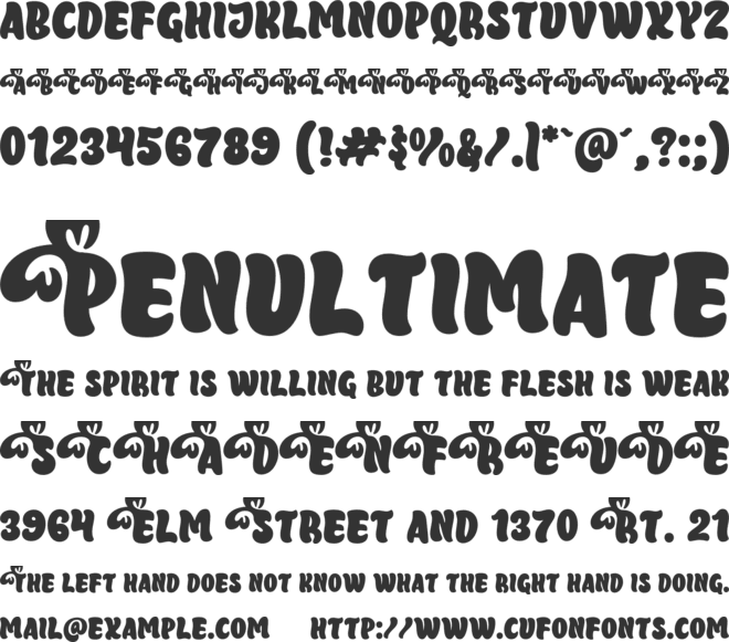 Valentine Romantic font preview