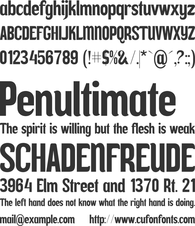 Rublack font preview