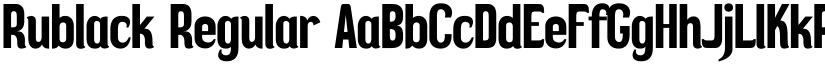 Rublack Regular font