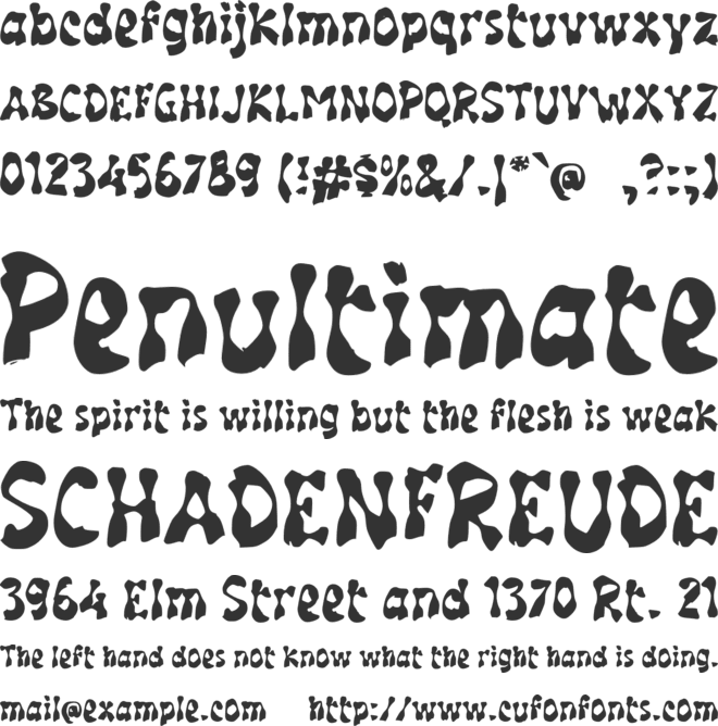 g Groovy Cow font preview