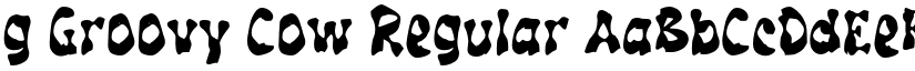 g Groovy Cow Regular font