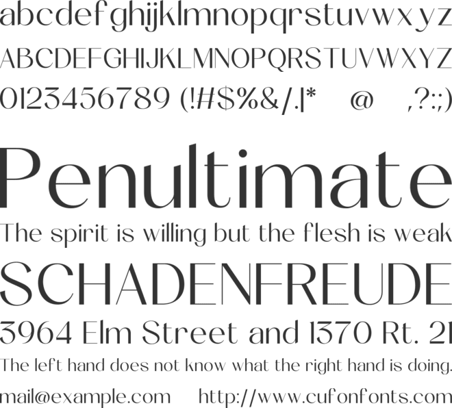 The munday free version font preview