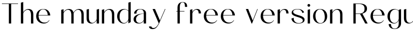 The munday free version Regular font