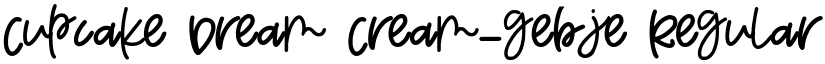 Cupcake Dream Cream_gebje Regular font
