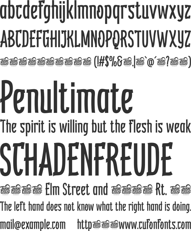 KEBROONtrial font preview