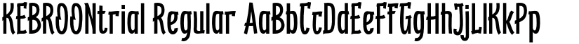 KEBROONtrial Regular font