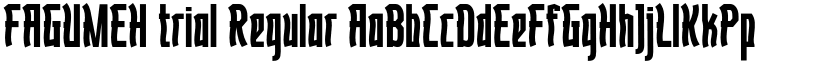 FAGUMEH trial Regular font