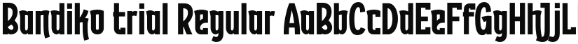 Bandiko trial font download