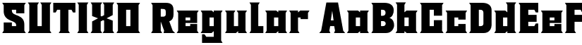 SUTIXO Regular font