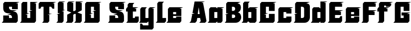 SUTIXO Style font