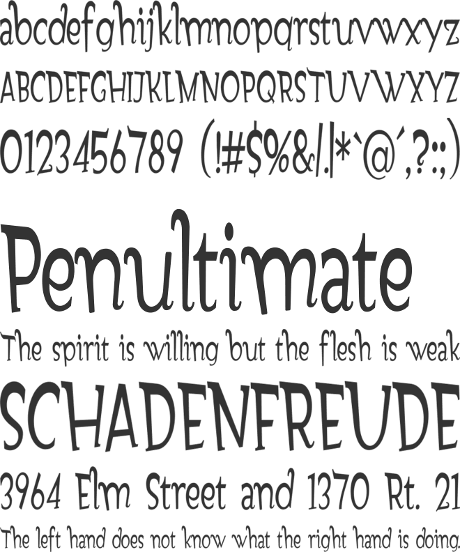 Gondoliere font preview