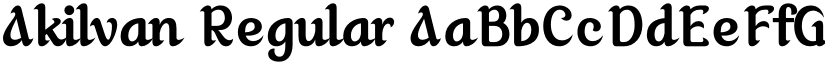 Akilvan Regular font