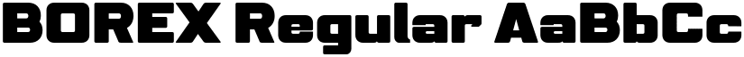 BOREX Regular font
