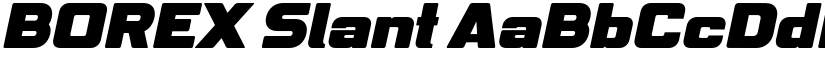 BOREX Slant font