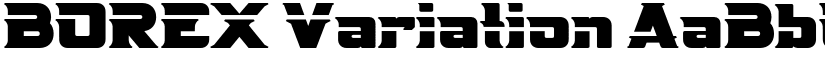 BOREX Variation font