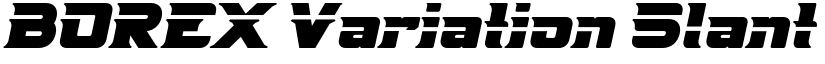 BOREX Variation Slant font