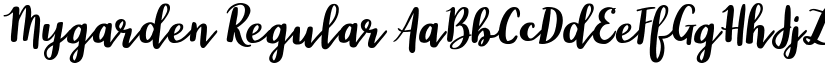 Mygarden Regular font
