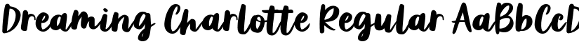 Dreaming Charlotte Regular font