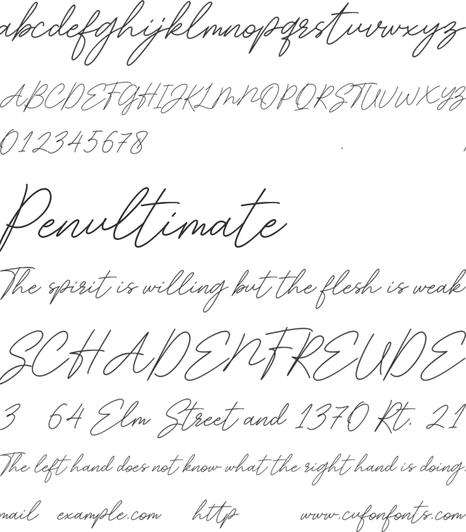 Adela Candy font preview