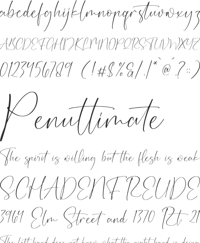 Florethila font preview
